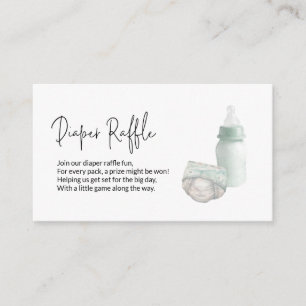 Cartão De Informações Raffle Fralda Verde