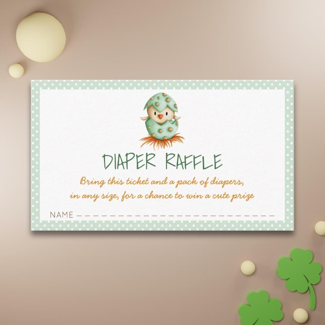 Cartão De Informações Raffle Fralda Verde com Chá de fraldas de Ódio de  (Criador carregado)