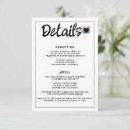 Cartão De Informações Rainbow Burst