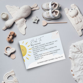 Cartão De Informações Raio de Nuvens Sol Livros para Bebê Pequeno