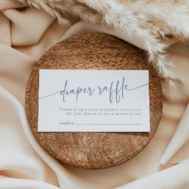 Cartão De Informações Raiva Fralda Azul Dusty Inserir Menino Moderno Mín