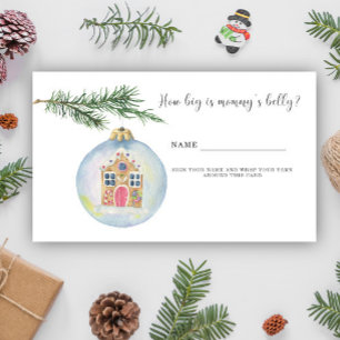 Cartão De Informações Ramal de inverno com brinquedo Quão grande é a bar