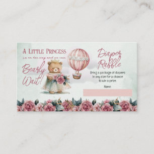 Cartão De Informações Rapariga do Urso de Teddy Rapariga Esperando Frald