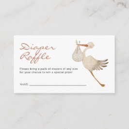 Cartão De Informações Rapariga Fralda Raffle