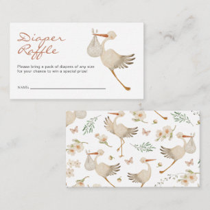 Cartão De Informações Rapariga Fralda Raffle