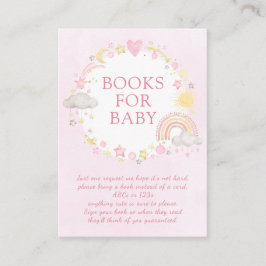 Cartão De Informações Rapariga Watercolor Rainbow Books para Bebê