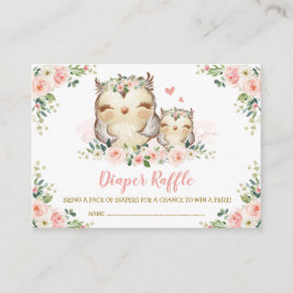 Cartão De Informações Raparigas Selva Safari Animais Selvagens Fralda Ra