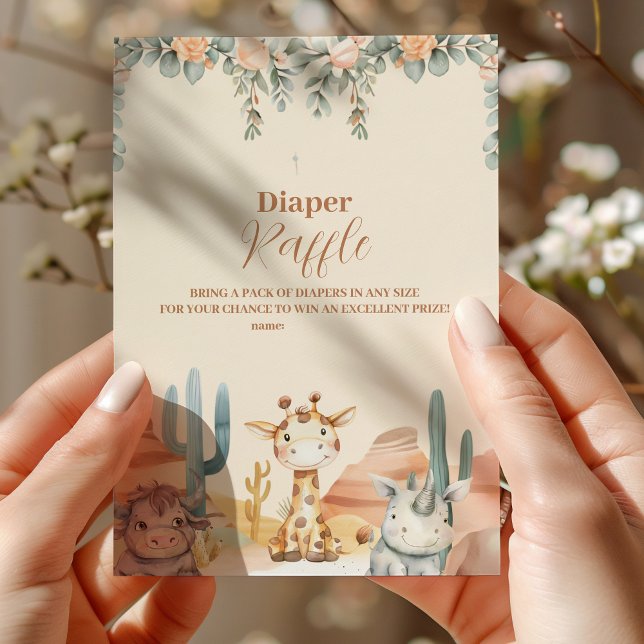 Cartão De Informações Rapper de Animais da Selva Tropical Safari (Criador carregado)