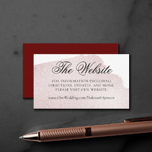 Cartão De Informações Rascunho de Vermelho   Site Elegante Modern Waterc