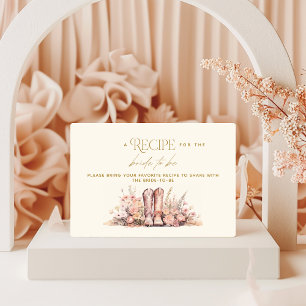 Cartão De Informações Receber Última Raiz Boot Floral Bridal