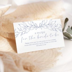 Cartão De Informações Receita de Casamento de Flores de Periwinkle