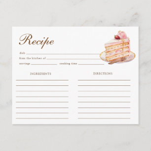 Cartão De Informações Receita de Chá de Noiva Pastel High Tea