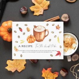 Cartão De Informações Receita de chá de panela de café da abóbora para a