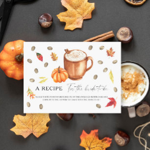 Cartão De Informações Receita de chá de panela de café da abóbora para a