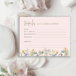 Cartão De Informações Receita de chá de panela de flores silvestres