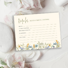 Cartão De Informações Receita de chá de panela de flores silvestres