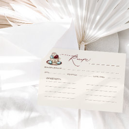 Cartão De Informações Receita de Chá de Panela de Noiva