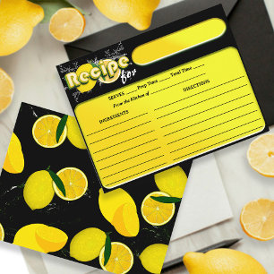 Cartão De Informações Receita de Chá de panela preto-limão e amarelo