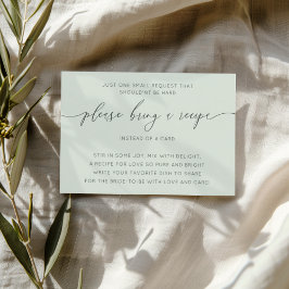 Cartão De Informações Receita de Chá de panela Verde de Sage Simples