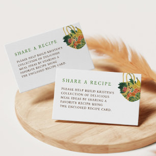 Cartão De Informações Receita de Chás de panela do Mercado de Produtos H