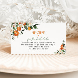 Cartão De Informações Receita de citrinos de laranjas para a noiva