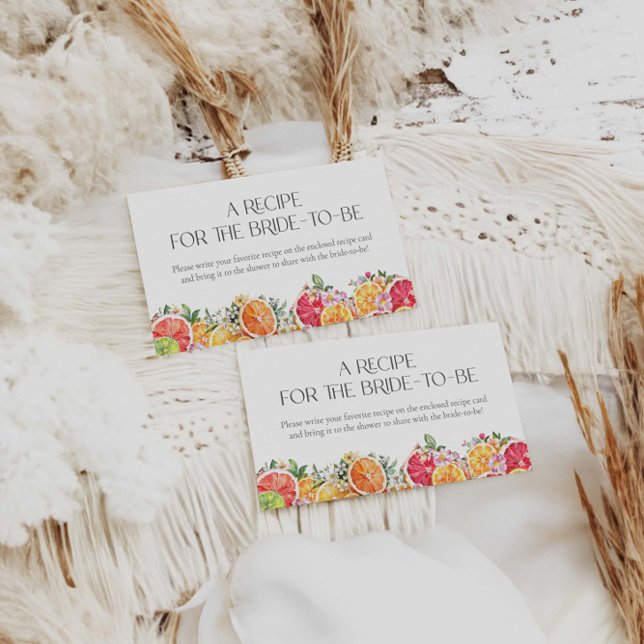 Cartão De Informações Receita de Citrus Summer para a noiva (Criador carregado)