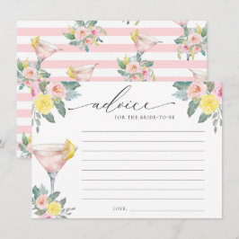 Cartão De Informações Receita de Coquetel Brilhante para a Noiva