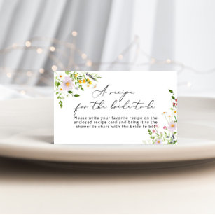 Cartão De Informações Receita de flor selvagem para a noiva