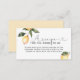Cartão De Informações Receita de limão para a noiva ser (Frente/Verso)