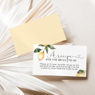 Cartão De Informações Receita de limão para a noiva ser