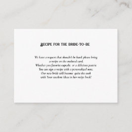 Cartão De Informações Receita de solicitação de chá de panela minimalist