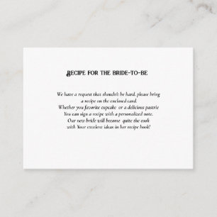 Cartão De Informações Receita de solicitação de chá de panela minimalist