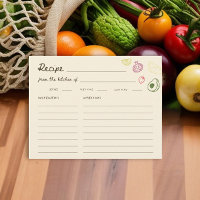 Receita Desenhada à Mão Para Chá de Panela Off The