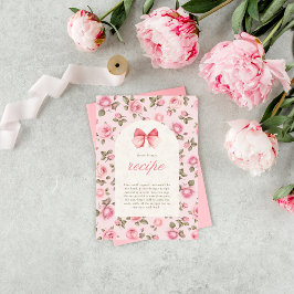 Cartão De Informações Receita do Chá de Noiva do Noivo da Love Shack