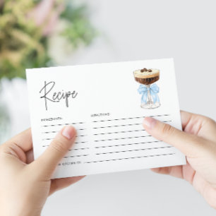 Cartão De Informações Receita do Chá de panela Espresso Martini