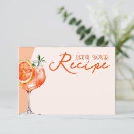 Cartão De Informações Receita do Chá de panela Orange Aperol Spritz