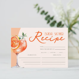 Cartão De Informações Receita do Chá de panela Orange Aperol Spritz
