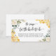Cartão De Informações Receita floral de abelhas para a noiva (Frente/Verso)