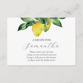 Cartão De Informações Receita Para A Noiva