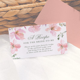 Cartão De Informações Receita Para a Noiva Ser uma Floral de Primavera E