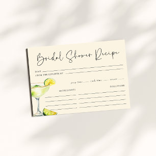 Cartão De Informações Receita para Chá de Noiva Margs e Matrimônio