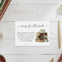 Receita para os noivos Livros de Chá de Panela