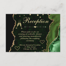 Recepção de Ágata Brilhante Falsa Verde e Dourada