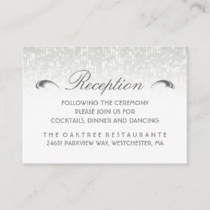 Cartão De Informações Recepção de Arte de Simplicidade de Cinzas Brancas