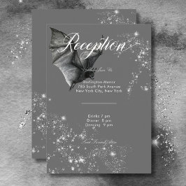 Cartão De Informações Recepção de Bat e Diamantes com Glam das Trevas Es