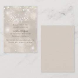 Cartão De Informações Recepção de casamento brilhante de champanhe