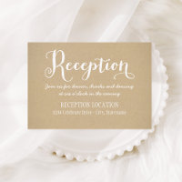 Recepção de Casamento com Caligrafia Rustic Kraft