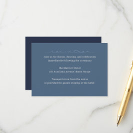 Cartão De Informações Recepção de Casamento com Letra à Mão