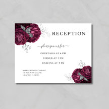 Recepção de Casamento com Peônias Florais Burgundy