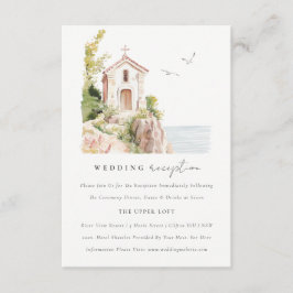 Cartão De Informações Recepção de casamento da Igreja Católica de Waterc